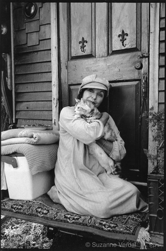 Suzanne Verdal with her cat